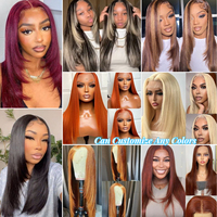 Vente en gros de cheveux vietnamiens bruts os naturel perruque de cheveux humains droite coupe de cheveux papillon couche réaliste 13x4 HD perruques avant en dentelle