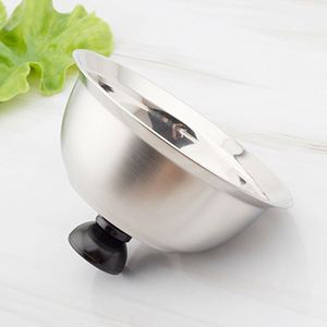 16 CM Custom Logo Burger Bell Heat-Resistant Steel Grill Dome with Plastic Handle for <b>BBQ</b> <b>Tools</b> Melting Cheese - Product Image 4