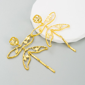 Pendientes de libélula únicos, estilo europeo y americano exagerado, lujosos y de alta gama, diseño largo con borlas, perfectos - Product Image 4
