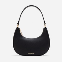 Sac à bandoulière demi-lune en cuir Pu pour femmes, sac à main personnalisé, pochette pour femmes, nouvelle collection
