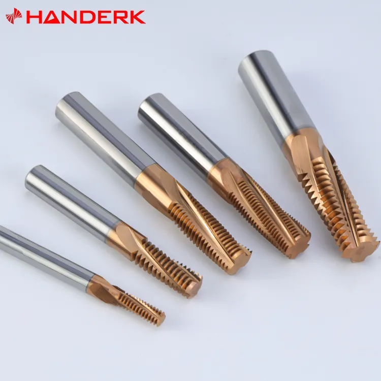 HANDERK Changzhou üretici konu freze kesicisi CNC/55/65 katı karbür End Mill CNC aracı için