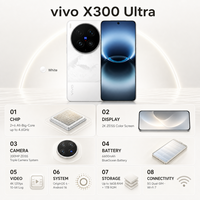 Smartphone vivo X300 Ultra 5G LTE Octa Core, appareil photo ZEISS 200MP+50MP, écran AMOLED 144Hz, charge rapide 100W, double SIM, Android, téléphone VIVO