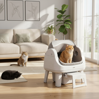 Litière automatique pour chat AutoScooper 12 Lite avec design ouvert auto-nettoyant, facile à nettoyer, avec capteurs infrarouges multiples