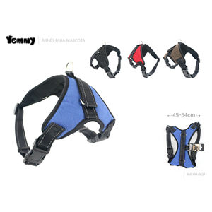Imbracatura per cani Yommy, regolabile 45-54 cm, blu, con cinturino pettorale. - Product Image 1