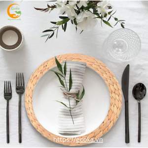 Eco-Friendly Reusable Modern <b>Round</b> Polyester Cotton <b>Table</b> Plate <b>Mat</b> Coffee Cup Dinner <b>Mat</b> Placemats Wholesale Price - Product Image 5