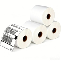 Rouleaux d'étiquettes thermiques en papier auto-adhésif vierge, vente en gros d'usine