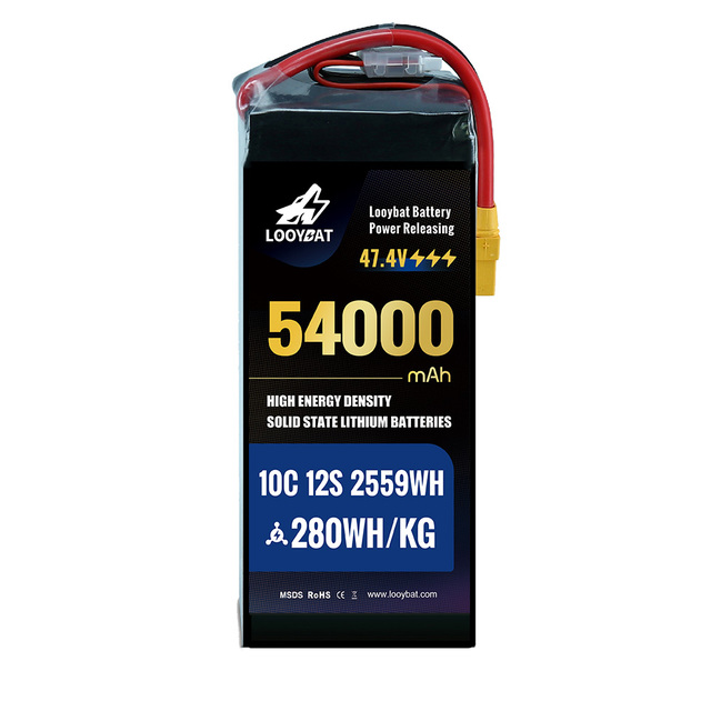 UAV Drone Battery Manufacturer 54000mAh 6S 12S 14S 18S 24S 10C Rate Solid State HV Lithium Drone Battery With AS150 Plug