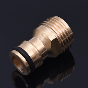 Conector de latón roscado de 1/2 pulgada para mangueras de riego de jardín, tuberías de fontanería, suministro de agua, conexión rápida para mangueras a granel - Product Image 2