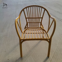 Chaise de salle à manger noire EaseNeat au design simple pour café, restaurant, mobilier de jardin