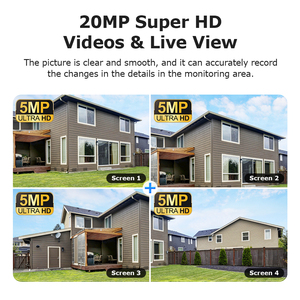 Hệ thống camera an ninh PTZ 4 ống kính thông minh không dây năng lượng mặt trời 20MP AOV ghi hình 24/7 phát hiện AI ngoài trời hỗ trợ WIFI 4G Sim - Product Image 2