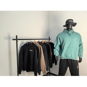 Sudadera con Capucha para Hombre con Logotipo Personalizado, Gruesa, de Gran Tamaño, con Bordado de Logotipo Pequeño, Informal, a la Moda - Product Image 1