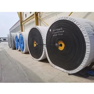 Heat Fire Abrasion Resistant fabric Transport 1200mm EP300 Rubber Conveyor Belt For Heavy Rock
