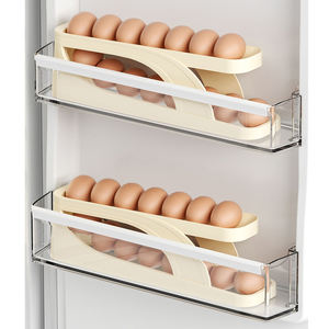 2層自動ローリングエッグ収納コンテナキッチンオーガナイザーエッグディスペンサーホルダー卵収納ラック - Product Image 5