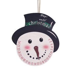 Nuevo Adorno Colgante de Madera <span class=keywords><strong>para</strong></span> Puerta con Diseño de Dibujos Animados de Papá Noel, Alce y Muñeco de Nieve, con Reloj y Cuenta Regresiva Navideña - Product Image 5