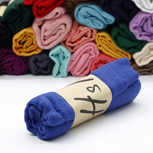 Prêt à expédier prix le plus bas 50*160cm dame châles printemps été décontracté Turban châle <span class=keywords><strong>voile</strong></span> <span class=keywords><strong>36</strong></span> couleurs plaine musulman Hijab tête enveloppes - Product Image 3