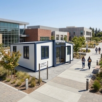Bâtiment préfabriqué compact de 20 pieds pour salle de classe scolaire et centre de services publics – Maison conteneur extensible