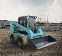 Bucket 0.4m³ SWL3220 1100kg Skid Steer Loader untuk Lokasi Konstruksi Bangunan