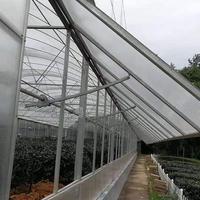 Serre agricole multi-spans en polycarbonate avec structure métallique