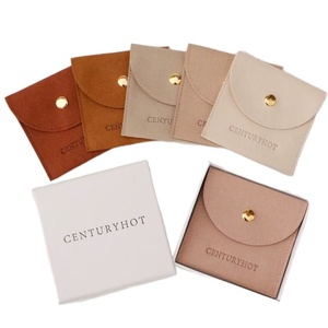 Pochette à bijoux verte créative style enveloppe, personnalisable avec votre marque, gaufrage accepté, fermeture à bouton-pression, conteneur à bijoux - Product Image 6