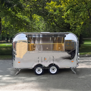 New Mobile Kitchen Car Hot Dog and Coffee Trailer Truck with <b>Bar</b> Pizza Low Price BBQ Food Cart Aluminum Material for Sale - Product Image 2