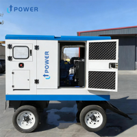 Groupe électrogène diesel silencieux de type remorque industriel refroidi par eau triphasé 100 KVA 80 kW, démarrage automatique ATS, démarrage à distance