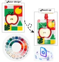 Pochettes de recharge personnalisées imprimées avec bec verseur, impression numérique, sac à jus écologique, pochette kraft avec bec verseur 100ml 350ml 500ml, pochette à jus
