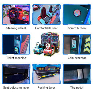 Máquina de Videojuegos Arcade con Simulador de Carreras para 2 Jugadores, Pantalla HD, Funciona con Monedas, Compatible con Inglés, para Centros de Entretenimiento - Product Image 3