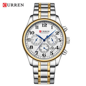 นาฬิกาควอทซ์โครโนกราฟสุดหรูสำหรับผู้ชายสายสแตนเลสสตีลธุรกิจตัวเรือนสี่เหลี่ยม43มม. ปฏิทิน - Product Image 2