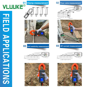 VLUUKE ES3022 <strong>Digital</strong> Insulation Resistance Meter Multi-Function Clamp Ground <strong>Tester</strong> (3/4 <strong>Wires</strong>) - Product Image 3