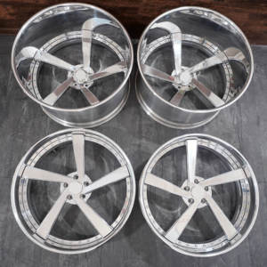 RCSR 22 24 26 Pulgadas, Juego de 2/3 Piezas, Ruedas de Aluminio Forjado con Acabado Cromado Pulido, Tipo Deep Dish, para Autos de Lujo - Product Image 3