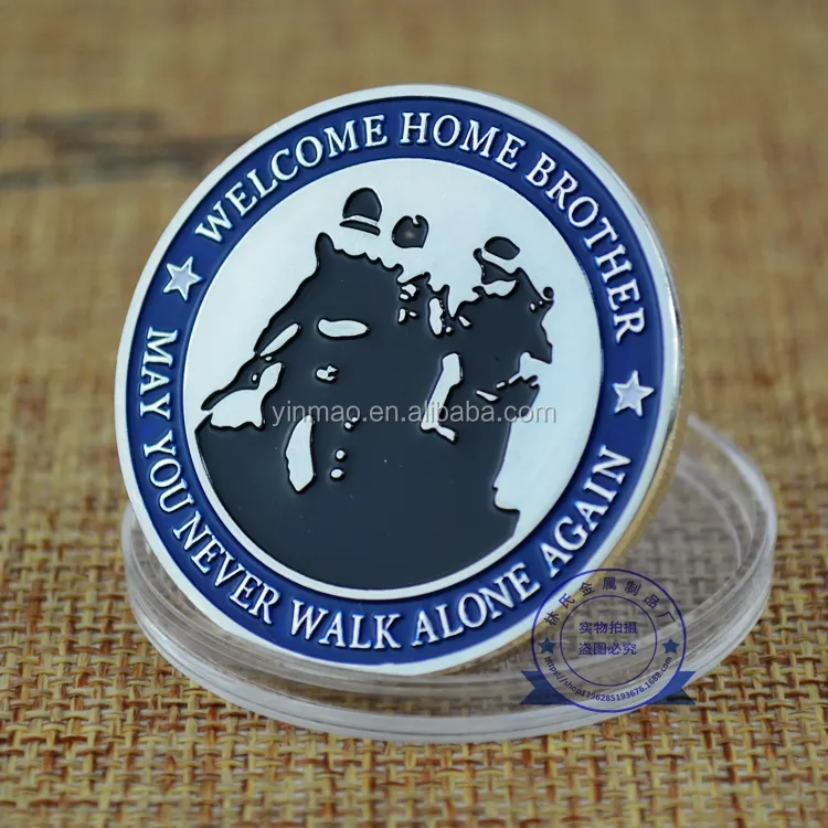Welcome Home Brother Coin USA Air Force monedas de metal chapadas en plata