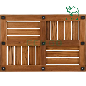 Bath <b>Mat</b> Teak Wood Shower <b>Mat</b> for Bathroom Non <b>Slip</b> Wood Floor Sturdy <b>Mat</b> - Product Image 3
