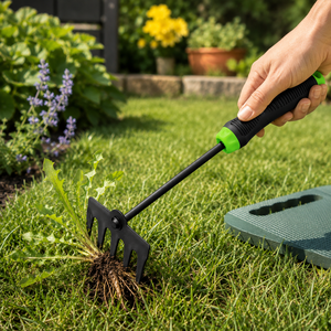 Heavy Duty Ergonomic 5-Tine Mini Hand Garden Tool Floral Rake Flower Bed Cultivator - Product Image 5