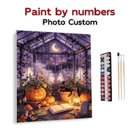 Kit de Peinture par Numéros DIY Citrouille d'Halloween pour Adultes, Décoration Murale pour la Maison, Vente en Gros