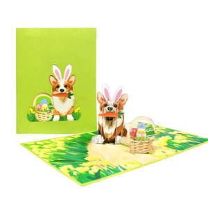 Tarjetas de Felicitación y Postales de Pascua Tridimensionales Hechas a Mano al por Mayor con Huevos de Conejito y Diseño Emergente Festivo - Product Image 4
