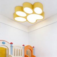 Plafonnier motif patte avec design griffe coloré 36W 64W LED suspension pour animalerie maternelle salle de classe éclairage