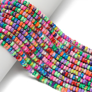 <b>Polymer</b> Clay Round Loose Beads Lampwork For Bracelet Making DIY Jewelry Accessories Materials - Product Image 3