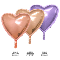 Vente en gros de ballons en aluminium en forme de cœur de 18 pouces pour la Saint-Valentin, la fête des mères, les décorations de mariage, thème amour, respectueux de l'environnement