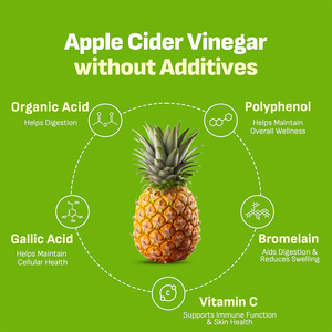 OEM Pineapple Cider Vinegar Liquid Sticks Natural Cleanse Support Dietary Supplement 450mL - Product Image 3