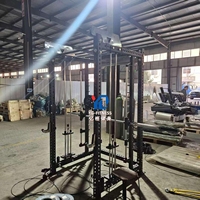 YG FITNESS A006 Machine Smith multifonctionnelle avec système de poulies doubles et rack de squat intégré, appareil d'entraînement fonctionnel tout-en-un en acier