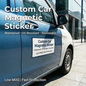 แม่เหล็กติดรถยนต์แบบกำหนดเอง PVC เคลือบแม่เหล็ก ทนทานต่อรังสียูวี ใช้ซ้ำได้ สติ๊กเกอร์โลโก้รถยนต์ สำหรับร้านซ่อมรถยนต์ - Product Image 5