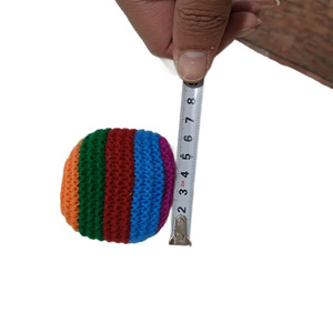 Bolsa de pie tejida para exteriores, estilo Hacky Sack, con diseño arcoíris, color aleatorio, para actividades al aire libre, malabares y juegos de patadas - Product Image 5