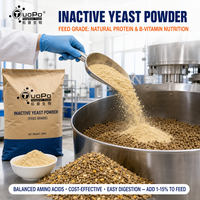 Poudre de levure inactif brun-jaunâtre riche en protéines brutes 35%-50% Source de protéines pour l'alimentation des porcs, volailles, animaux aquatiques et animaux de compagnie