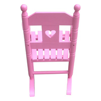 Fauteuil à bascule moderne en bois pour enfants, motif cœur mignon, en peuplier, pour salon, jardin, chambre d'enfant, confortable, non destiné à l'extérieur
