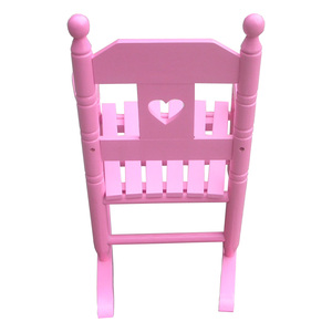 Silla Mecedora de Madera para Niños con Lindo Diseño de Corazón, Silla Mecedora de Álamo para Niños, para Sala de Estar, Jardín, Guarderí<span class=keywords><strong>a</strong></span>, Cómoda y No Tóxica - Product Image 3