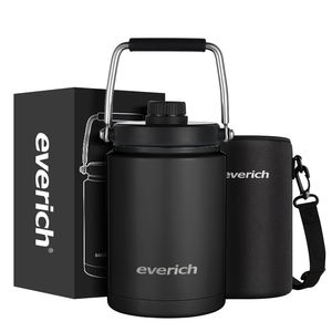 Carafe isotherme à double paroi en acier inoxydable, 64 oz, 128 oz, isolée sous vide, en acier inoxydable 304 avec couvercle robuste - Product Image 1