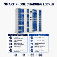 Casier de recharge pour smartphone de gym, assemblé, écologique, étanche, garde les téléphones en sécurité et chargés, rangement individuel pour l'entraînement