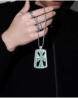 Pendentif Breloque Forever Star D1118 en Jadeite Naturelle Forme Citrouille Sertie Griffe en Argent S925 Haut de Gamme Classique pour Remise de Diplôme Troisième Année