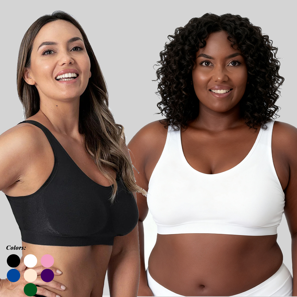 Hot Selling Bra With Free Extension Buckle Everyday Sexy Solid Vest Wire-Free Smooth Large Size Comfortable Seamless Bra