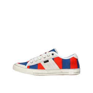 D.A.T.E. Sneakers TENDER LOW-36 pour femmes, bleu orange, toile, chaussures tendance - Product Image 1